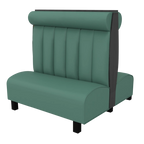 Thumbnail image #1 for ATSMFG ATS AT&S-AD-K48-6CHHR GR8 Kevin Standard Booth, double, 48" long x 48" high, 6-channel with Headroll back, removable sinuous spring seat with