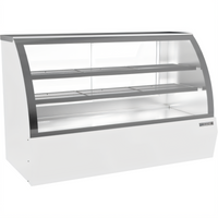 Beverage-Air 74-Inch Dry Deli/Bakery Pastry Display Case with Curved Glass, White, 21 Cu. Ft.