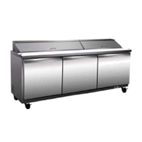Product image #1 for Serv-Ware 72-Inch 20-Pan Stainless Steel Sandwich Prep Table Refrigerator