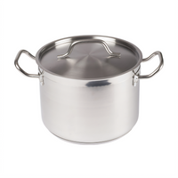 Premium 8 Qt Induction Ready 18/8 Stainless Steel Stock Pot with Cover