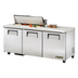 Thumbnail image #1 for True TSSU-72-10-HC 72-Inch Three-Door Sandwich/Salad Prep Table with 10-Pan Top and R290 Refrigeration