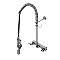 T&S Brass EasyInstall 8-Inch Centers Wall-Mount Workboard Pre-Rinse Unit with 44-Inch Hose and 1.07 GPM Spray Valve