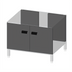 Thumbnail image #1 for Lainox Naboo Open-to-Closed Cabinet Conversion Kit with Doors and Rear Walls, 670 mm High