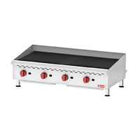 Omcan 48-Inch Countertop Stainless Steel Natural Gas Charbroiler with 4 Burners