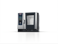 RATIONAL iHexagon 6-Level Half-Size Electric Countertop Combi Oven with Microwave Support, 208V 3-Phase