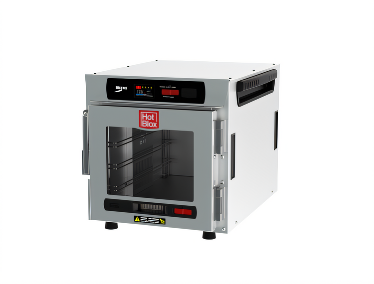 Product image #1 for Metro HotBlox Narrow 4-Pan Countertop/Stacking Insulated Holding Cabinet with Digital Touchscreen and Clear Door