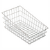 Thumbnail image #1 for Winco Rectangular Wire Bagel / Pastry Serving Basket with Slanted Top, 18-1/2 x 11 x 8 Inches