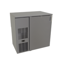 Glastender 36-Inch One-Zone Front-Serviced Bar Profile Back Bar Cooler, Self-Contained, 1 Door