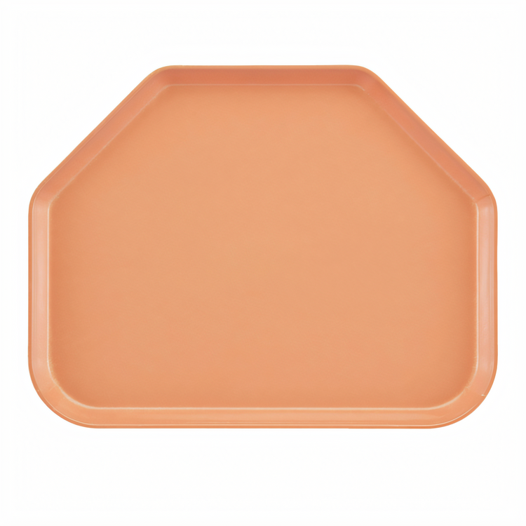 Product image #1 for Cambro Camtray Trapezoid Fast Food & Cafeteria Tray, 14 x 18 Inches, Dark Peach Fiberglass