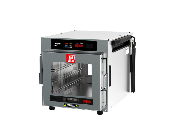 Product image #1 for Metro HotBlox Narrow 4-Pan Pass-Thru Countertop Insulated Holding Cabinet with Clear Doors and Digital Touchscreen Controls