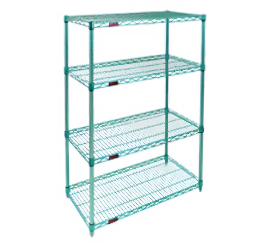Product image #1 for EagleGard 4-Tier Stationary Wire Starter Shelving Unit with QuadTruss Shelves, 72W x 24D x 63H