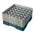 Thumbnail image #2 for Cambro Camrack Full Size 36-Compartment Teal Glass Rack with 4 Soft Gray Extenders