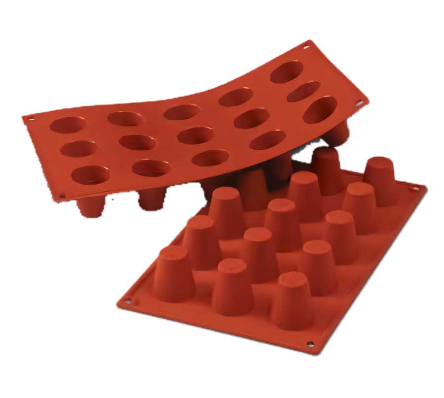 Product image #1 for Silikomart Siliconeflex Mini Cylinder Baking Mold, 15-Cavity