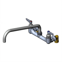 Big-Flo Wall-Mount Mixing Faucet with 16-Inch Swing Nozzle, 8-Inch Adjustable Centers
