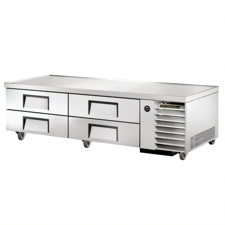 Product image #1 for True 79-1/4-Inch Wide Refrigerated Chef Base with 4 Drawers, Self-Contained Side-Mounted Refrigeration
