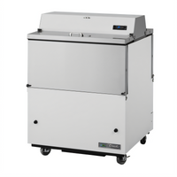 True Mobile Dual-Sided Forced-Air School Milk Cooler, 8-Crate Capacity