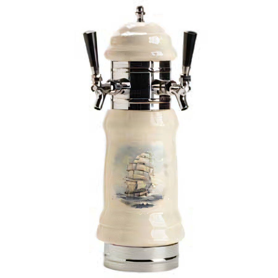 Product image #1 for Single-Column Ceramic Countertop Air-Cooled Draft Beer Tower with 2 Brass-Body Faucets
