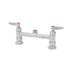Thumbnail image #1 for T&S Brass EverSteel Stainless Steel 8-Inch Center Deck Mount Mixing Faucet with Swivel Outlet, Less Nozzle