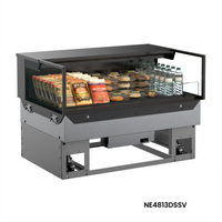 Structural Concepts Reveal Self-Service Non-Refrigerated Slide-In Counter Display Case, 35-3/4-Inch Wide, Black