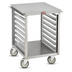 Thumbnail image #1 for 25-1/2-Inch Mobile Stainless Steel Equipment Stand with Wing Table, 16 Pan Slides