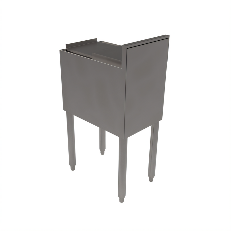 Product image #1 for BK Resources 12-Inch x 18-Inch Underbar Ice Bin with Lid, 25 lb Capacity, 304 Stainless Steel