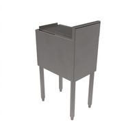 BK Resources 12-Inch x 18-Inch Underbar Ice Bin with Lid, 25 lb Capacity, 304 Stainless Steel