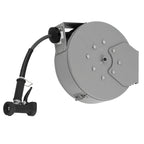 Thumbnail image #1 for T&S Brass B-7222-C02 Enclosed Epoxy-Coated Steel Retractable Hose Reel with 3/8" x 30' Hose, Spray Valve and Ratcheting Lock