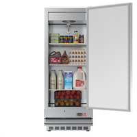 KoolMore 25-Inch Wide 12 Cu. Ft. One-Section Reach-In Refrigerator with Solid Door and Bottom-Mount Refrigeration