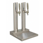 Thumbnail image #1 for Micro Matic USA Skyline BS-SKY-2PSSKR-LR 2-Faucet Countertop Glycol-Cooled Draft Beer Station, Polished Stainless Steel