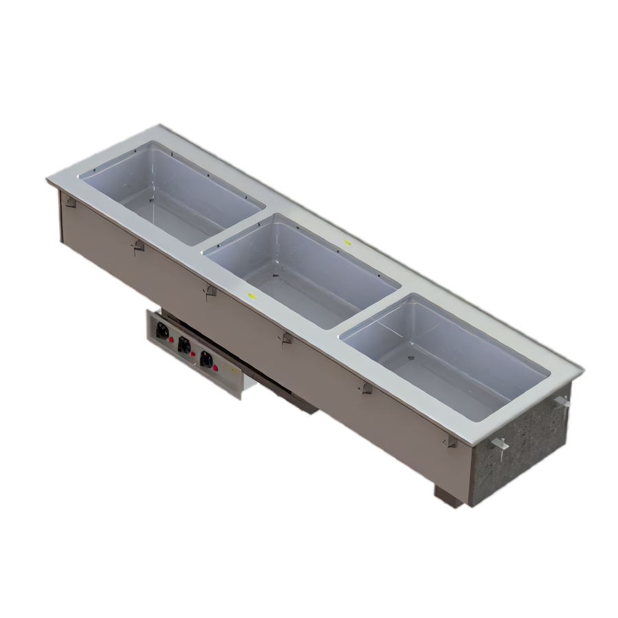 Product image #1 for Vollrath Short-Sided Drop-In 3-Pan Hot Well with Thermostatic Controls, Autofill and Manifold Drain