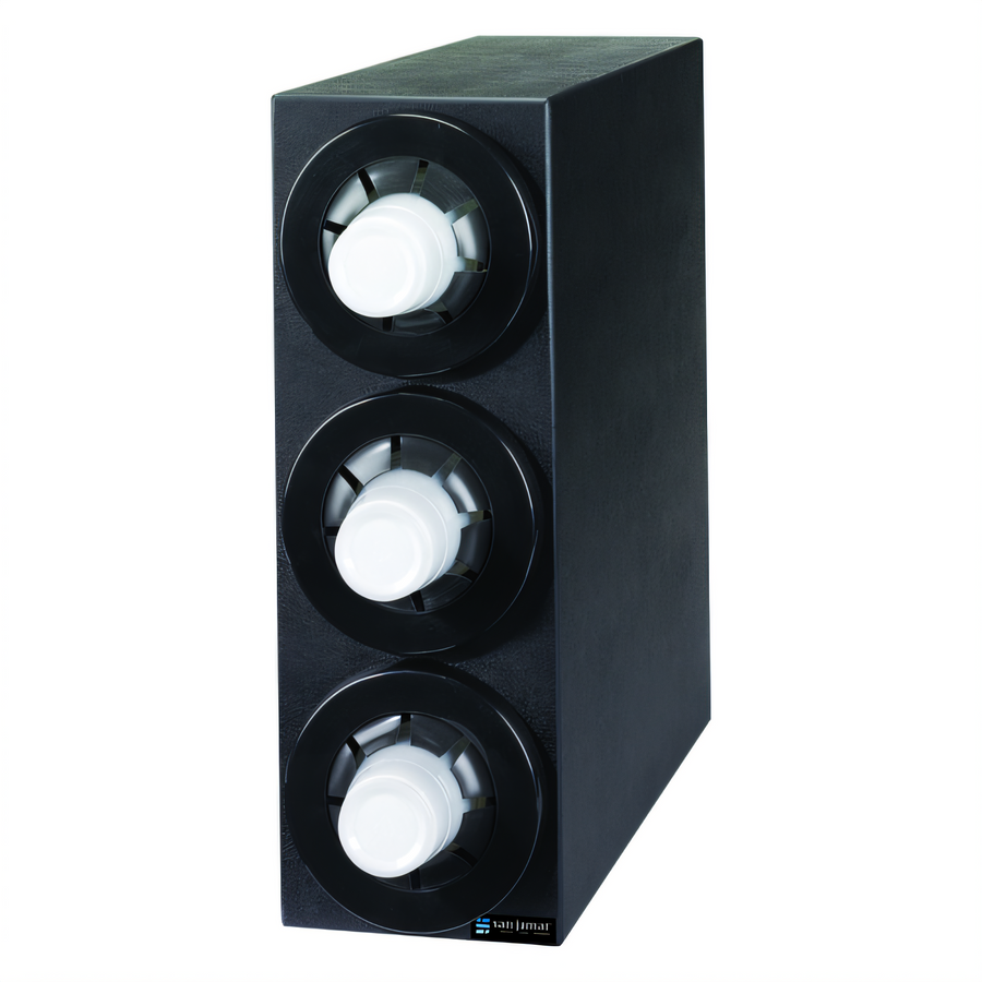 Product image #1 for Sentry Black Polystyrene In-Counter Beverage Dispenser Cabinet with 3 Cup Dispensers