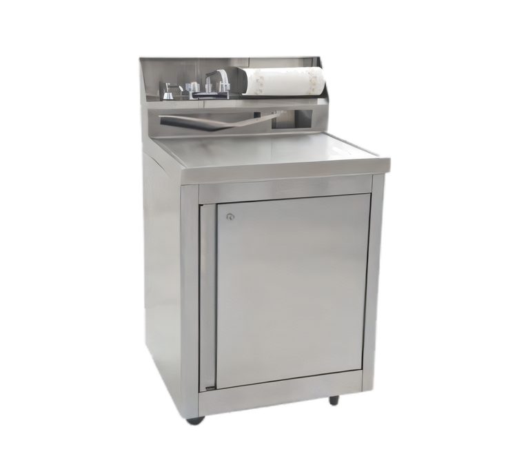 Product image #1 for Eagle Group Portable Self-Contained Stainless Steel Hand Wash Sink Station with Fresh and Waste Water Tanks and Casters