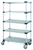 Thumbnail image #1 for Quantum Mobile Shelving Cart with 5 Solid Galvanized Steel Shelves, 36 x 18 x 69 Inches