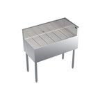Thumbnail image #1 for Krowne Royal Series KR19-C36R Freestanding Stainless Steel Underbar Corner Drainboard, 36"W x 19"D, Right End Return