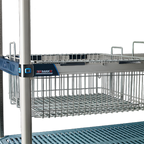 Thumbnail image #1 for Metro MetroMax Platform (Shared Accessories) MB2416XE Wire Storage Basket, 16 x 24 x 9 in, Lift-Out Handles, Taupe Epoxy Finish