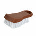 Thumbnail image #1 for Winco 6-1/2 Inch Polypropylene Cutting Board Brush with Brown Block and White Bristles