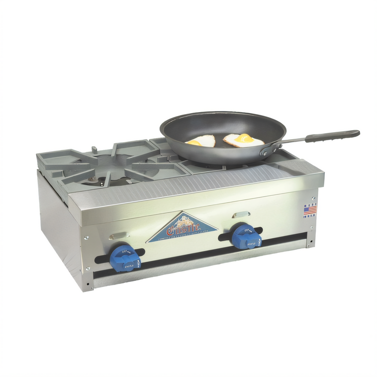Product image #1 for Comstock-Castle FHP2 Countertop Gas Hot Plate, 24-Inch Wide, 2-Burner, Without Legs