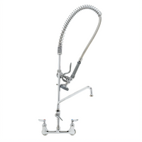 T&S EasyInstall Wall-Mount Pre-Rinse Unit with Mixing Faucet and 12-Inch Swing Nozzle