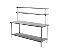 Eagle Budget Series Spec-Master B Series Stainless Steel Work Table with Flex-Master Overshelf Kit, 60W x 30D