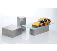 American Metalcraft Cube Stainless Steel Buffet Riser, 8 Inch Square x 4 Inch High