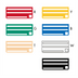 Thumbnail image #1 for Edlund KR-50 Color-Coded Knife Rack Insert Set, Assorted Colors, 6-Piece