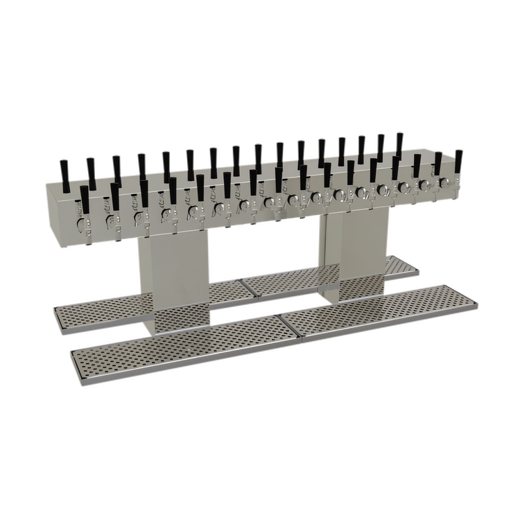 Product image #1 for Glastender DT-32-MFR Double-Sided Countertop Draft Dispensing Tower, 32 Faucets, Glycol-Cooled, Mirror Finish
