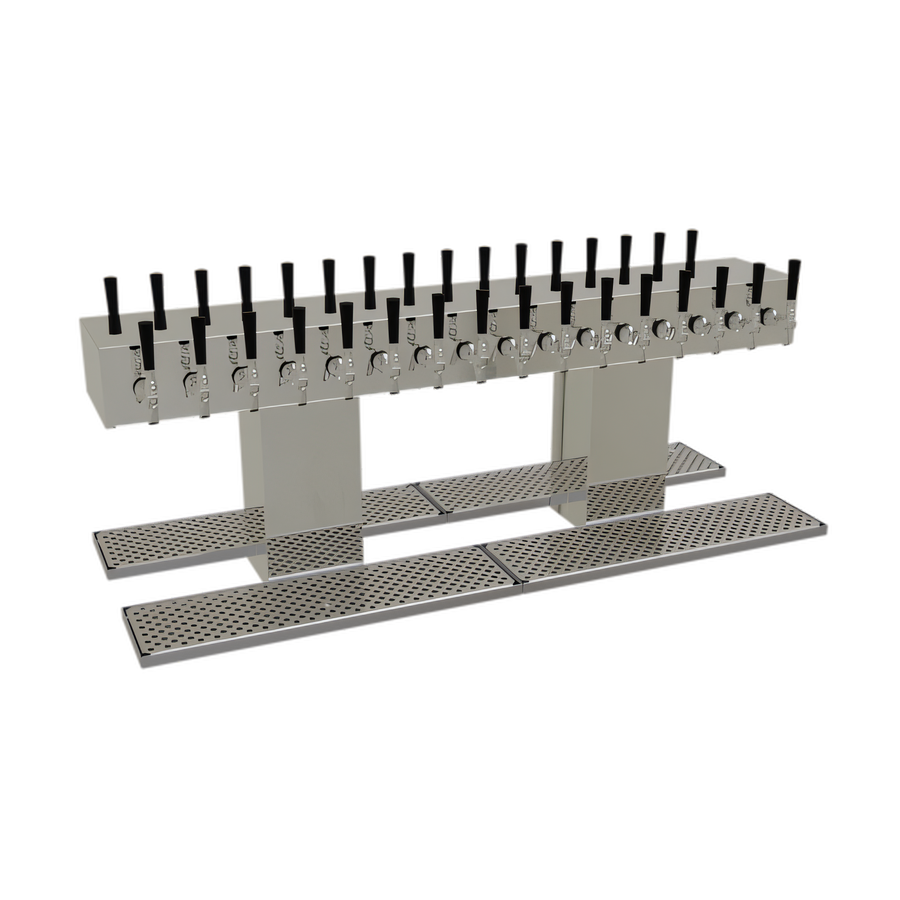 Product image #1 for Glastender DT-32-MFR Double-Sided Countertop Draft Dispensing Tower, 32 Faucets, Glycol-Cooled, Mirror Finish