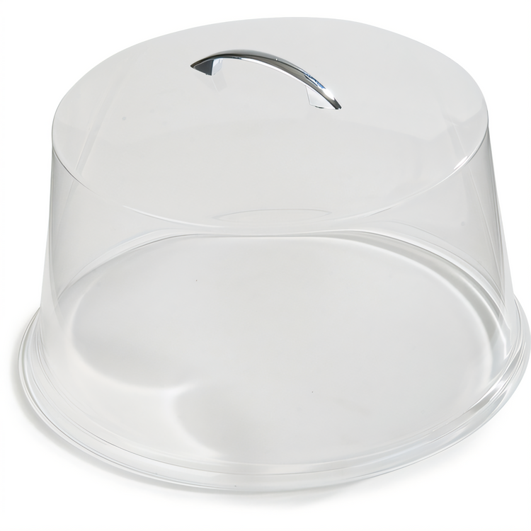 Product image #1 for Carlisle Clear SAN Cake Cover with Chrome Handle, 11-5/8 Inch Diameter x 6-1/2 Inch High
