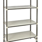 Thumbnail image #1 for Cambro Camshelving® Elements EMT245480S4480 4-Shelf Solid Mobile Shelving Unit, Overhead Track, 24"D x 54"W x 80"H