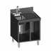 Thumbnail image #1 for Choice 24-Inch Stainless Steel Underbar Sink Cabinet with Right Drainboard, Single Hinged Door, and Chemical Storage