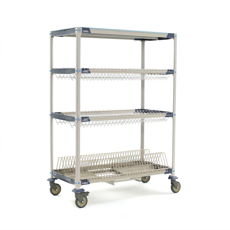 Product image #1 for MetroMax i 48-Inch Wide 4-Tier Mobile Drying Rack Unit with Drip Tray