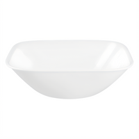 Corelle Essentials Square Cereal Bowl, 22 oz, Vitrelle Glass, White, Case of 24