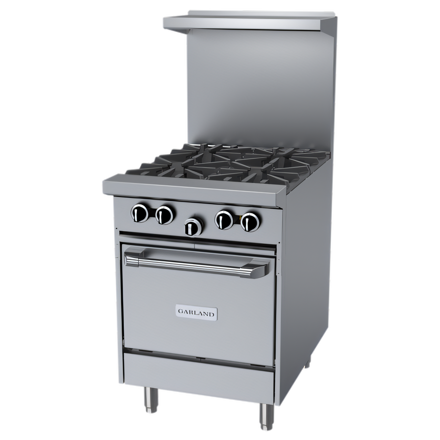 Product image #1 for Garland Signature G Starfire Pro Series 24-Inch Natural Gas Restaurant Range with 4 Open Burners and Space-Saver Oven