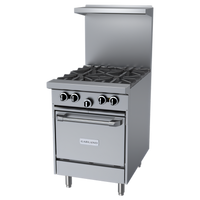 Garland Signature G Starfire Pro Series 24-Inch Natural Gas Restaurant Range with 4 Open Burners and Space-Saver Oven